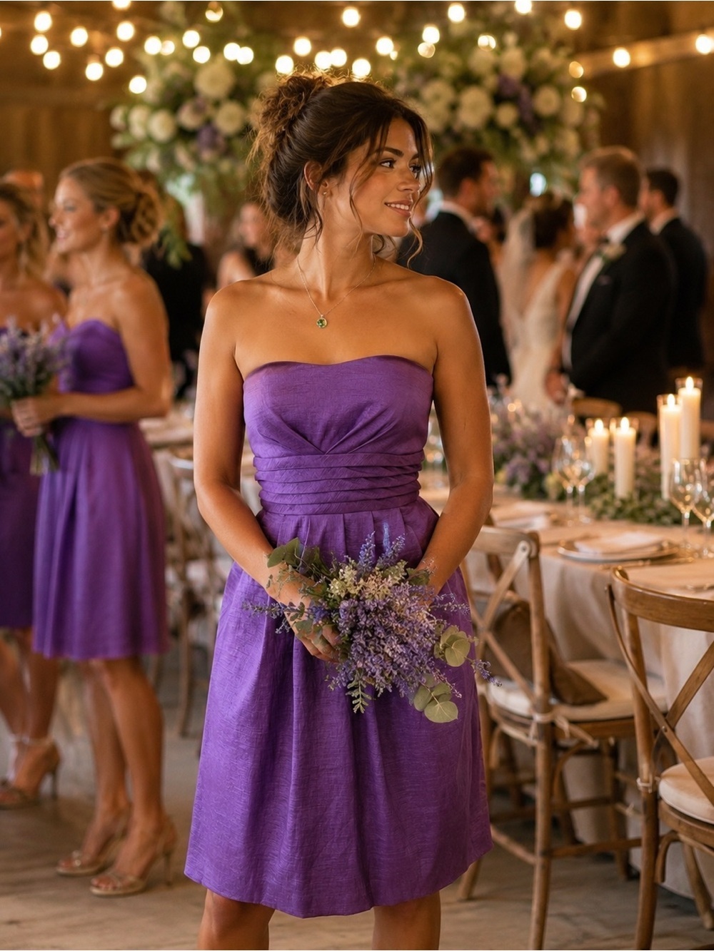 NW Nightway Purple Strapless Party Dress – XL – women’s dress prom, homecoming